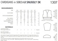 Knitting Pattern - Sirdar 1307 - Snuggly DK - Cardigans